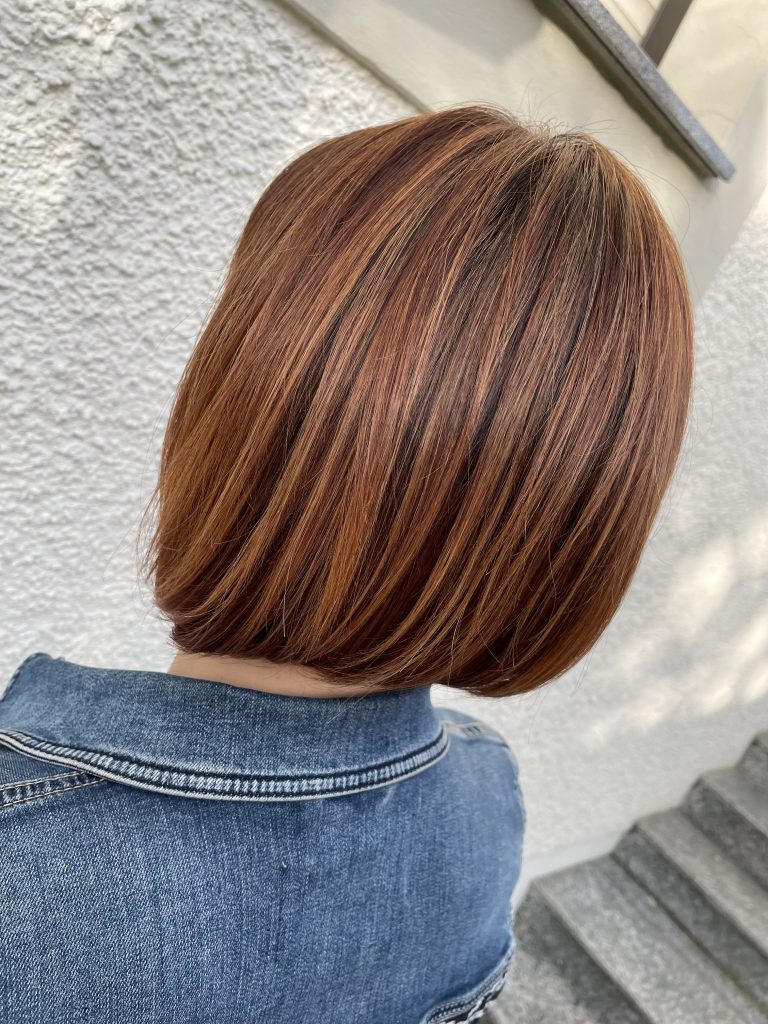 Haarschnitt Bob Damen Kupfer